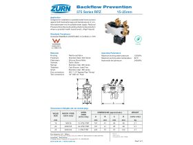 Specification Sheet - Zurn 375 Series RPZ 15-25mm