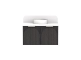 ADP Archie by Alisa & Lysandra All Door Wall Hung Vanity Unit Centre Bowl 900 Caesarstone