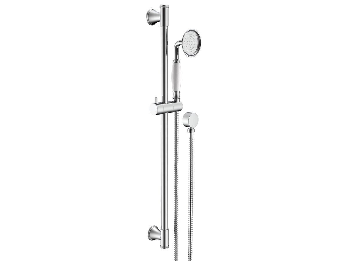 Posh Canterbury Single Rail Shower with Wall Water Inlet Chrome (3 Star)