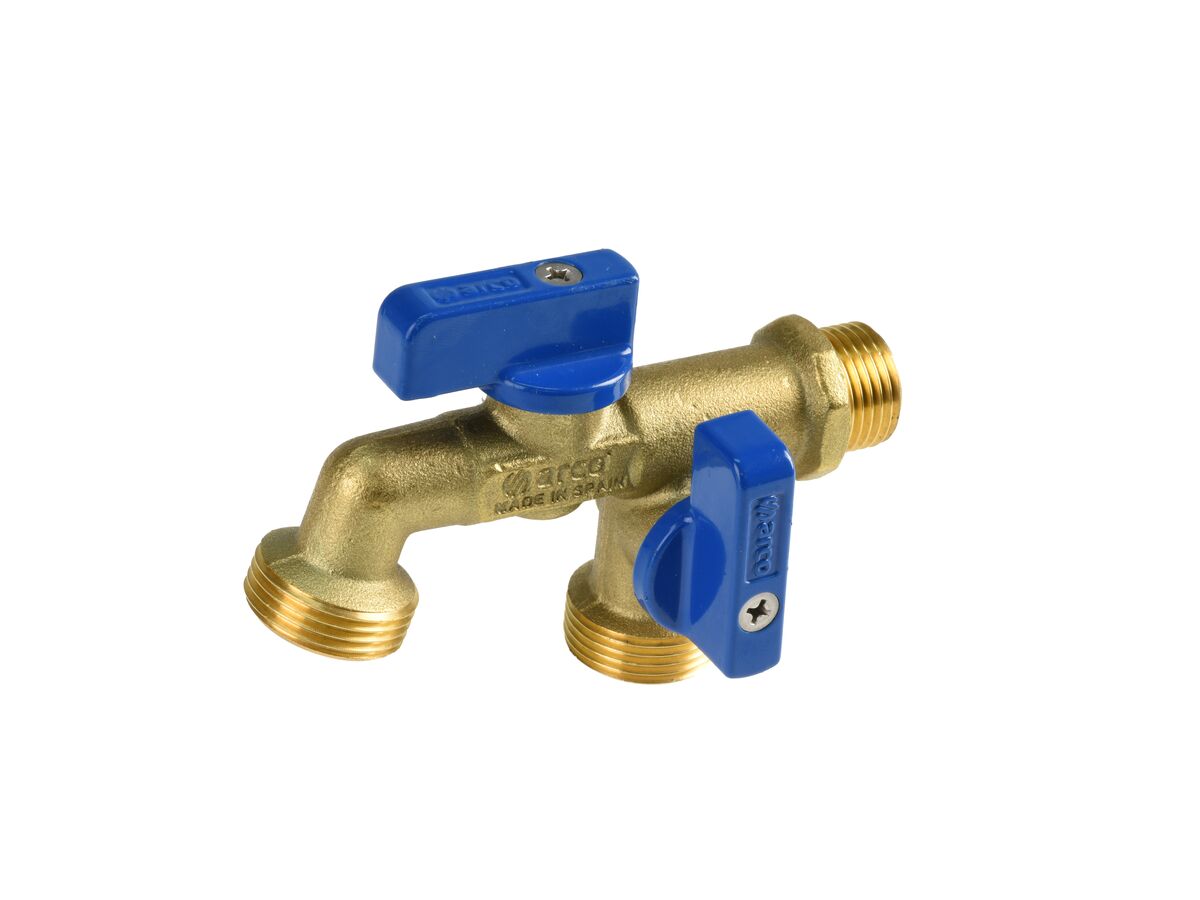 Arco Double Grifo Tap with Non Return Valve Male 15mm