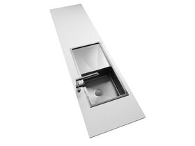 AFA Exact Single Bowl Inset/ Undermount Left Hand Bowl Sink No Taphole 950mm Stainless Steel