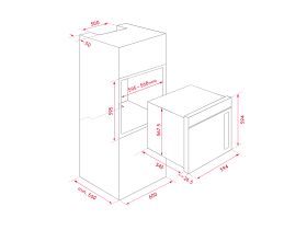 Inalto Care 60cm Left Hand Side Opening Oven 5 Function