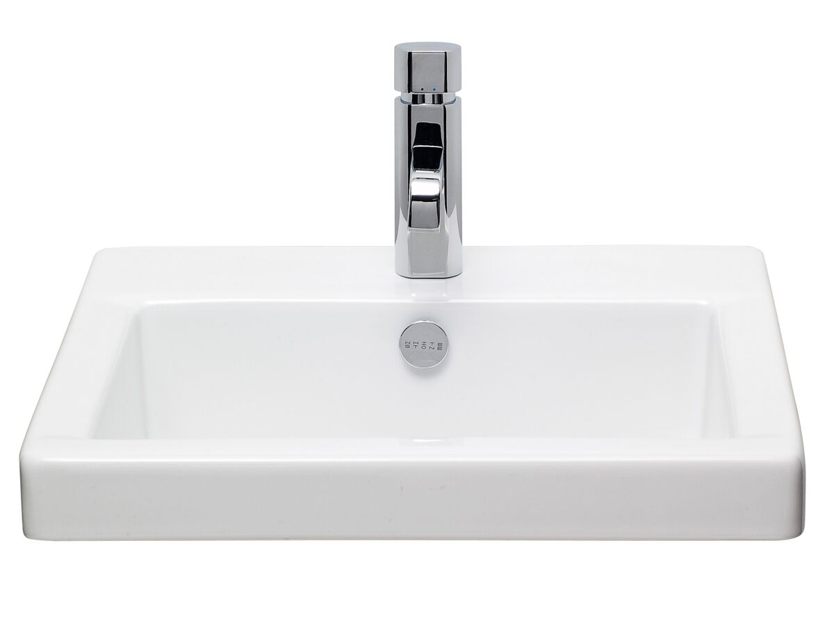 AXA Hox Semi Inset Basin 1 Taphole 470mm White