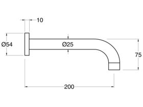 Posh Bath Outlet 200mm Chrome