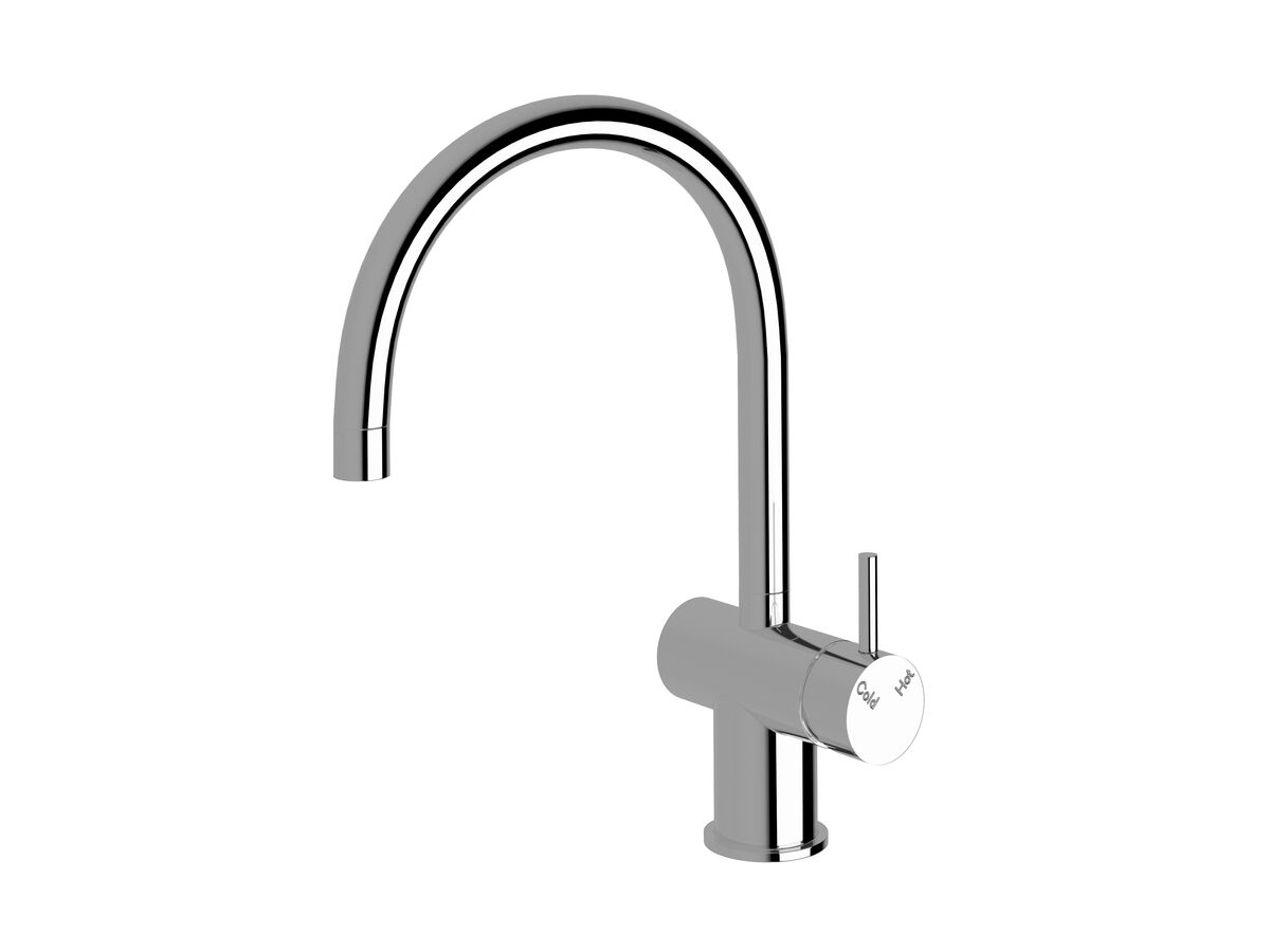 Scala Sink Mixer Large Curved Spout Right Hand Chrome (4 Star)