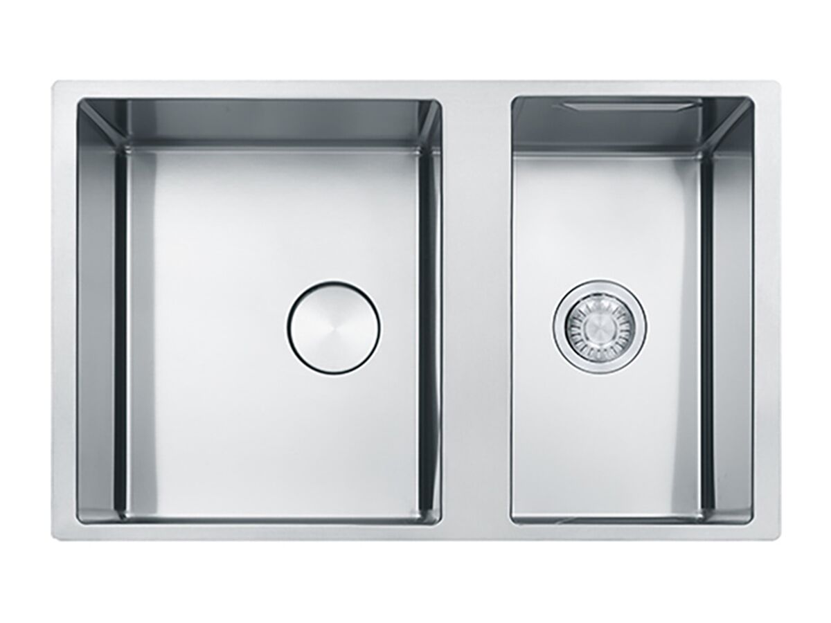 Franke Bow Prep Centre Undermount Double Bowl Sink Stainless Steel BWX12041/27 from Reece
