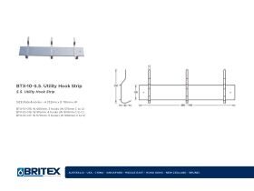 Technical Guide - Britex 600mm Stainless Steel Utility Hook Strip