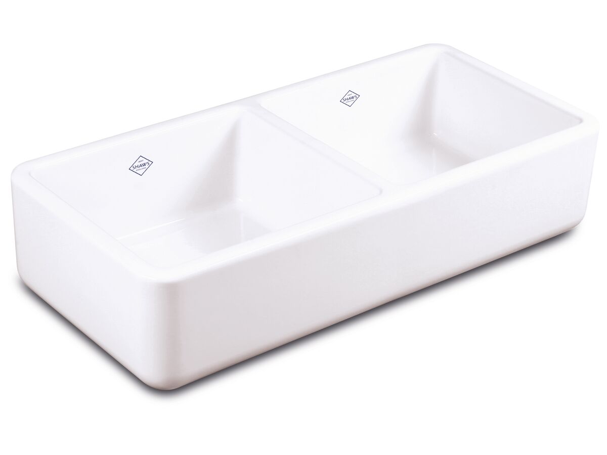 Shaws Lancaster Double Bowl 800mm Fireclay Butler Sink