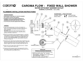 Installation Instructions - Caroma Flow Fixed Wall Shower Chrome (4 Star)