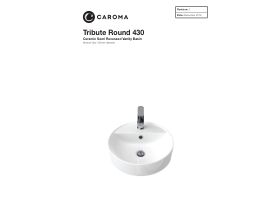 Track Inset Basin Caroma Tribute Sculptural 430 Inset Basin 1 Taphole Overflow from Reece