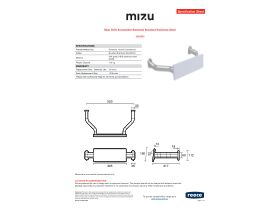 Specification Sheet - Mizu Drift Accessible Backrest Brushed Stainless Steel