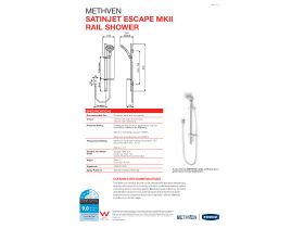 Technical Guide - Satinjet Escape MK2 Rail Shower White (3 Star)