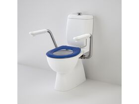 Caroma Caravelle Support Close Coupled Toilet Seat with Single Flap Seat & Armrests Sorrento Blue (4 Star)