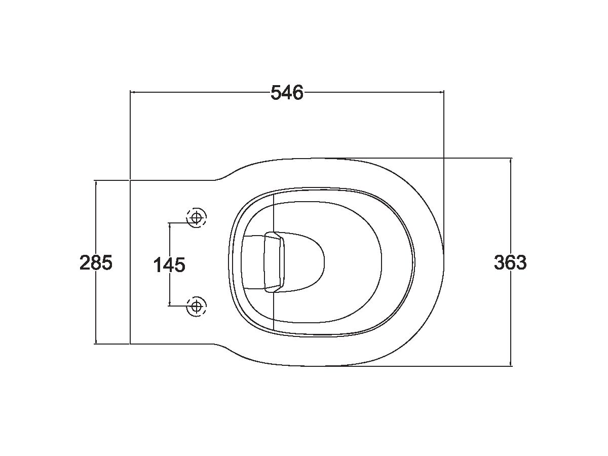 Porcher Studio Back to Wall Pan only White (4 Star)