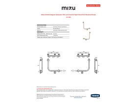 Specification Sheet - Mizu Drift 90 Degree Ambulant WC Left Hand & Right Hand Pair Brushed Brass
