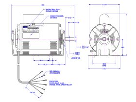 Fasco Fan Motor 240V 750W 809455QVB-B13S