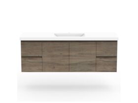ADP Medina Vanity Unit Wall Hung 2 Door 4 Drawer Single Bowl 1500mm
