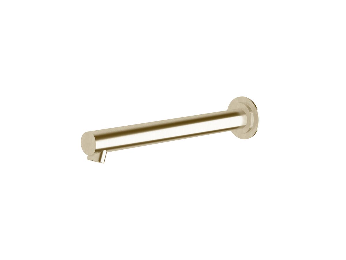 Scala Straight Wall Basin Outlet 250mm LUX PVD Brushed Platinum Gold (6 Star)