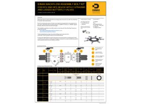 Technical Guide - EPDM Gasket & 316 Stainless Steel Bolt Kit with Molybond Nuts For Zurn Backflow DCV/RPZ Assembly with Dimax Y-Strainer and Lugged Butterfly Valves Table D/E