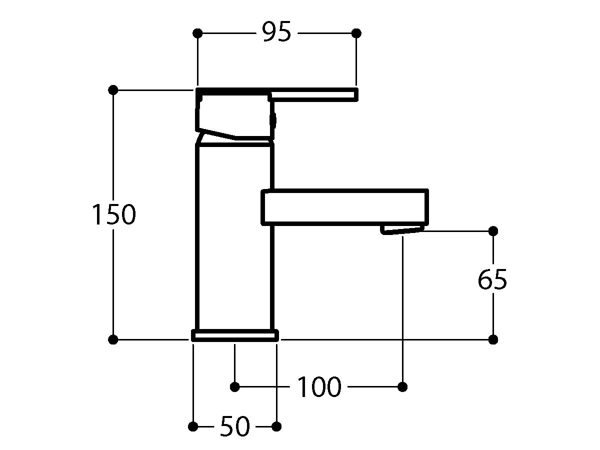 Luka Basin Mixer Chrome (4 Star)