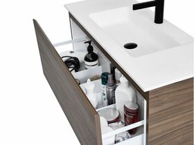 Tasca Slimline Wall Hung Vanity Unit Single Bowl 900mm