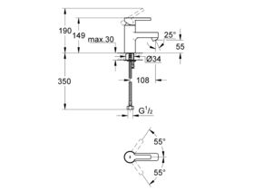 GROHE Lineare Basin Mixer Chrome (5 Star)