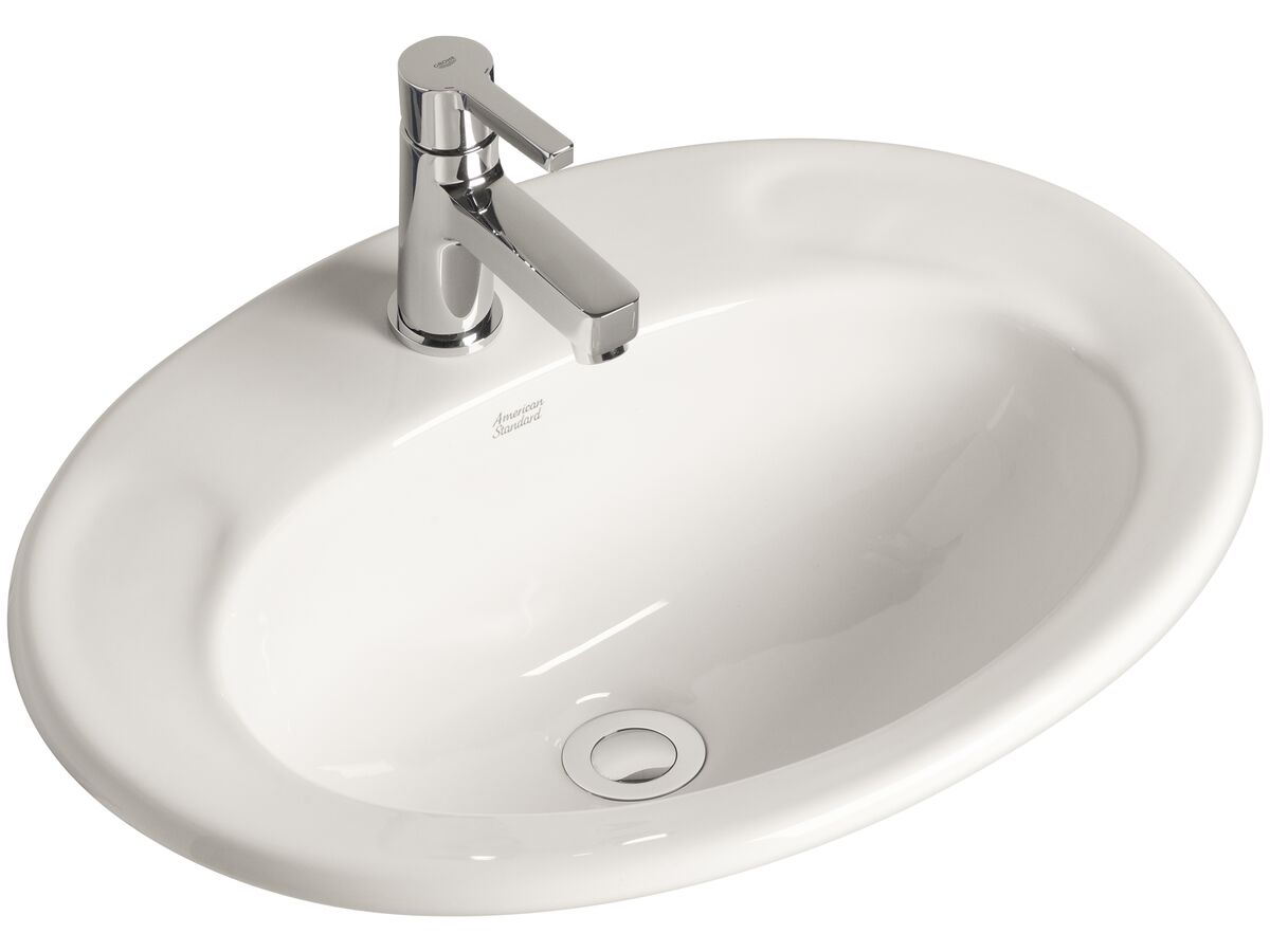 American Standard Studio Vanity Basin with Fixing Kit 1 Taphole White
