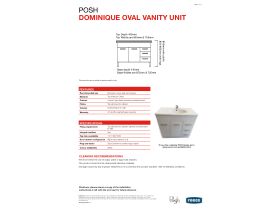 Technical Guide - Posh Dominique Oval Standard Vanity Unit