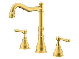 Milli Voir Hob English Sink / Spa Set Lever Brushed Gold (4 Star)