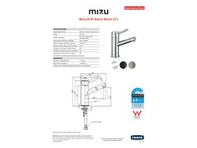 Specification Sheet - Mizu Drift Basin Mixer Tap (5 Star)