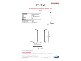 Specification Sheet - Mizu Drift Handshower Grab Rail 700 x 1100mm Matte Black