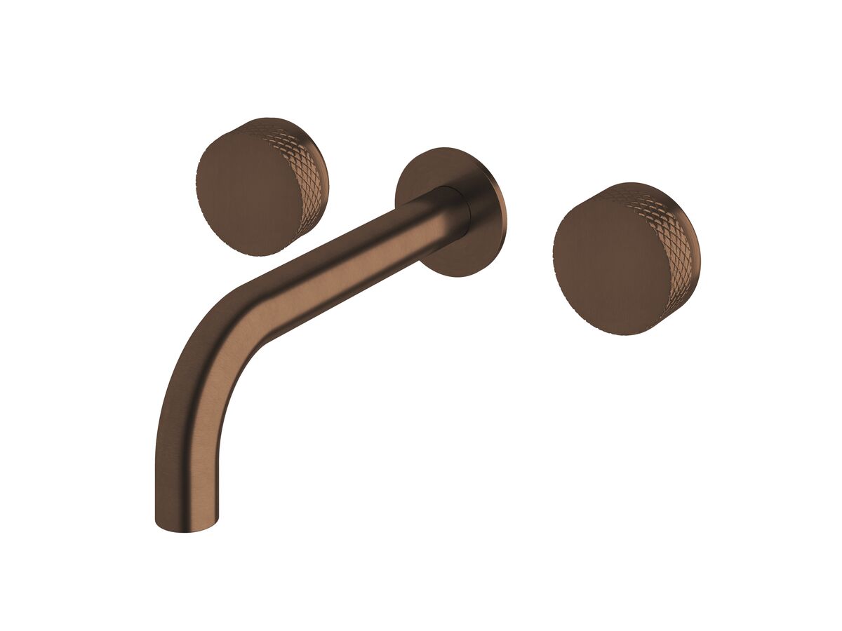 Milli Pure Bath Set 200mm with Diamond Textured Handles PVD Brushed Bronze