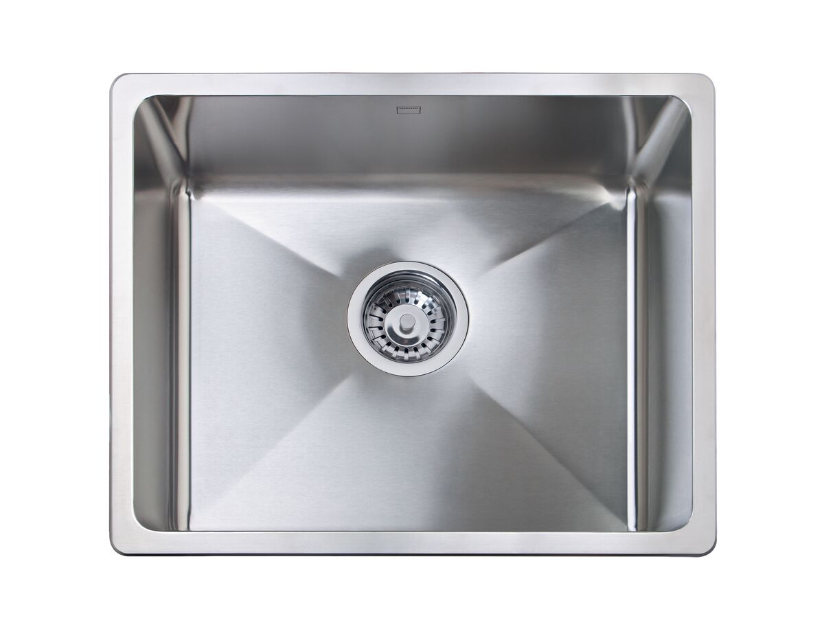 Memo Hugo Extended Single Bowl Sink No Taphole Stainless Steel from Reece