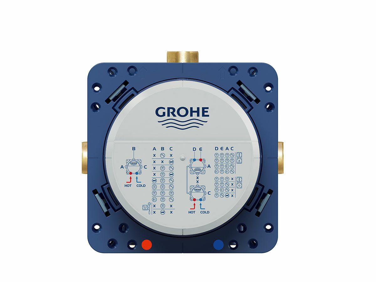 GROHE SmartControl Concealed Thermostat 3 Button Square Chrome from Reece