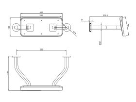 Wolfen Back Rest With Fixed Arms White and Stainless Steel