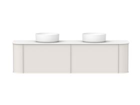 Kado Era 12mm Durasein Top Double Curve All Drawer 1800mm Wall Hung Vanity with Double Basin