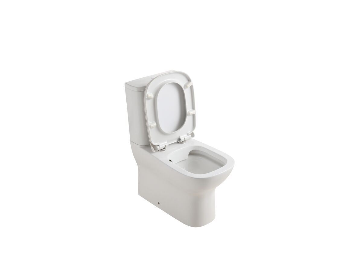Posh Domaine Rimless Close Coupled Back to Wall Toilet Suite Back Inlet with Soft Close Quick Release Seat (4 Star)