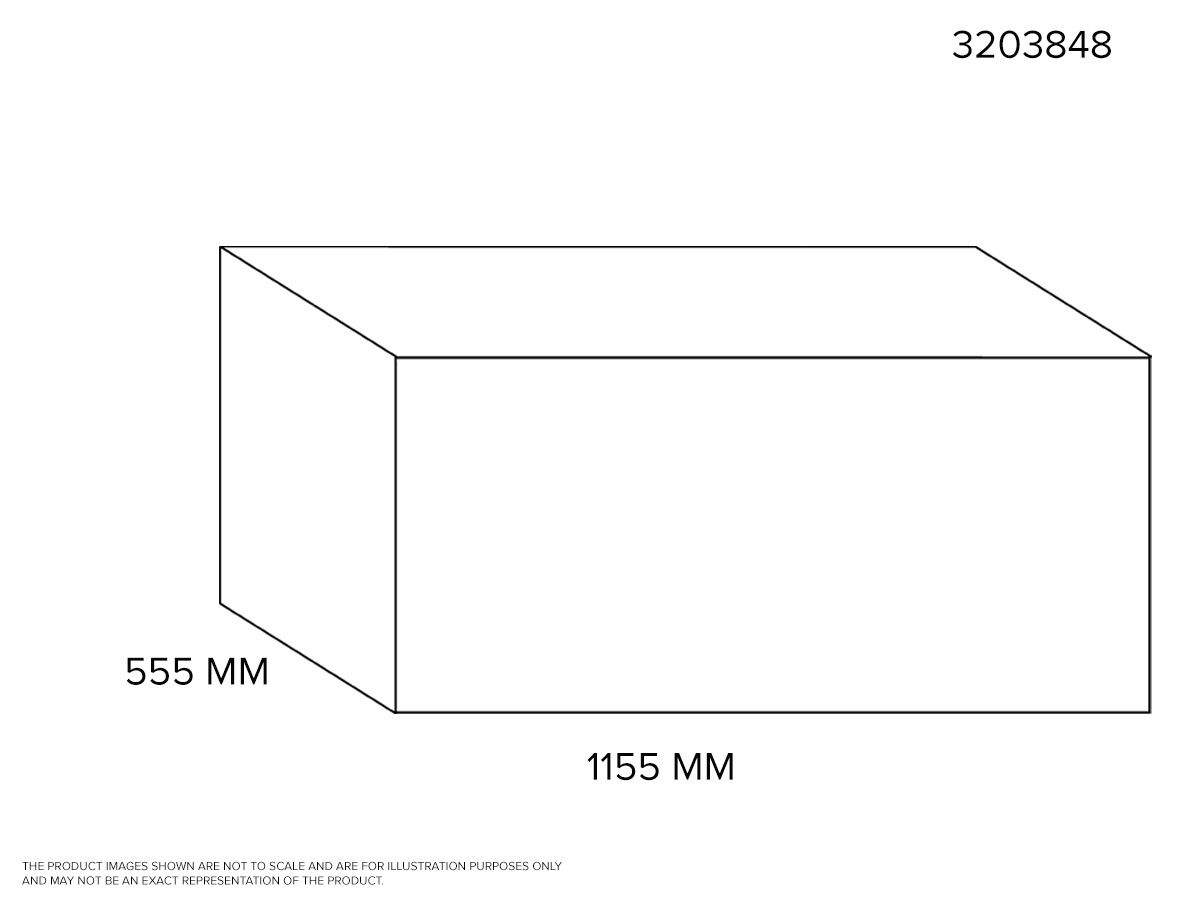 Return Air Box - 555mm x 1155mm With 25mm Internal Black Fibreglass