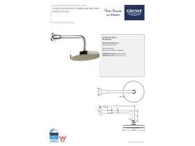 Technical Guide - GROHE Tempesta Cosmo 200mm Overhead Shower and 330mm Shower Arm Chrome