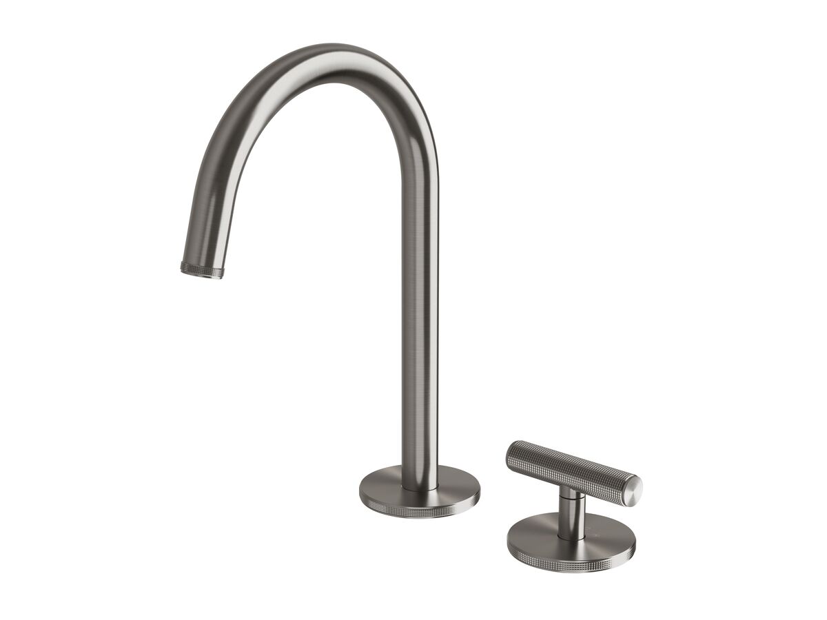 Hero - Milli Etch Progressive Hob Basin Mixer Tap Set Brushed Gunmetal (6 Star)