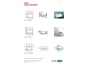 Technical Guide - AXA Hox Semi Recessed Bare Basin 1 Taphole 480mm White