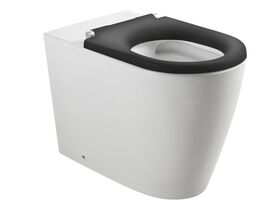 Wolfen Ambulant Back To Wall Rimless Back to Wall Pan with Single Flap Seat Grey (4 Star)