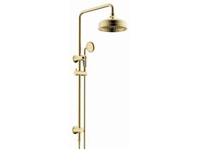 Posh Canterbury Twin Rail Shower with Top Rail Water Inlet Brass Gold (3 Star)