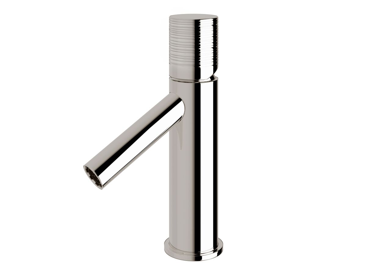 Milli Pure Basin Mixer Tap with Cirque Textured Handle Chrome (6 Star)