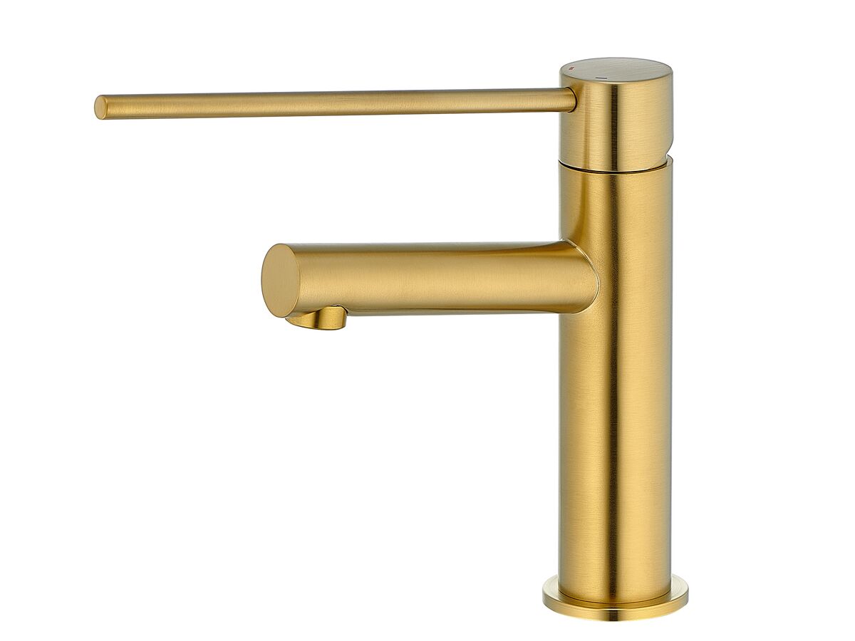 Mizu Drift MK2 Basin Mixer with Extended Lever Tap Brushed Brass (5 Star)