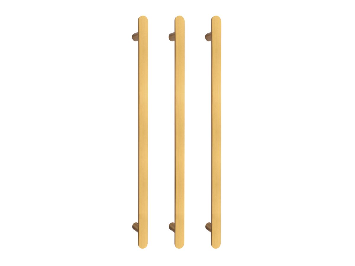 Mizu Soothe Vertical Heated Towel Rail (Triple Pack) Brushed Gold