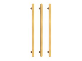 Mizu Soothe Vertical Heated Towel Rail (Triple Pack) Brushed Gold