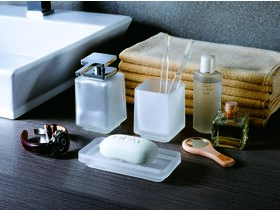 Milli Glance Bench Mount Holder / Glass Tumbler / Soap Dispenser