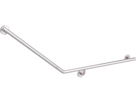 Mizu Drift 840mm x 715mm x 40 Degree Accessible Toilet Grab Rail Modular Right Hand Brushed Stainless