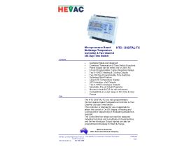 Specification Sheet - Hevac HE-DIG-TC